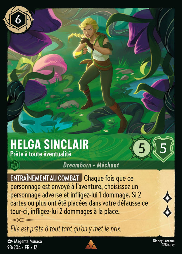 Helga Sinclair - Prête à toute éventualité — Carte Disney Lorcana 93 Contrées Inconnues