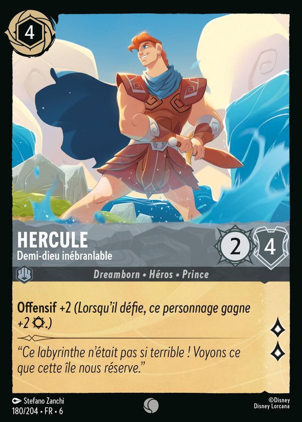 Hercule - Demi-dieu inébranlable — Carte Disney Lorcana 180 La Mer Azurite
