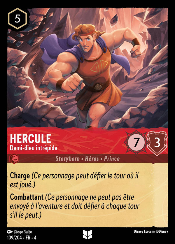 Hercule - Demi-dieu intrépide — Carte Disney Lorcana 109 Le Retour d'Ursula