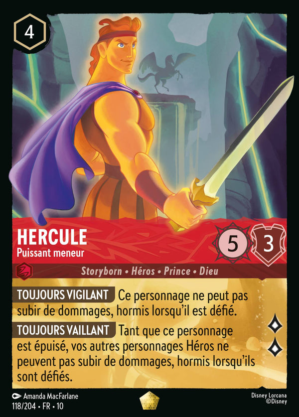 Hercule - Puissant meneur — Carte Disney Lorcana 118 Lueurs dans les Profondeurs