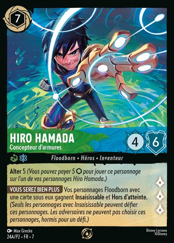 Hiro Hamada - Concepteur d'armures — Carte Disney Lorcana 24 L'île d'Archazia
