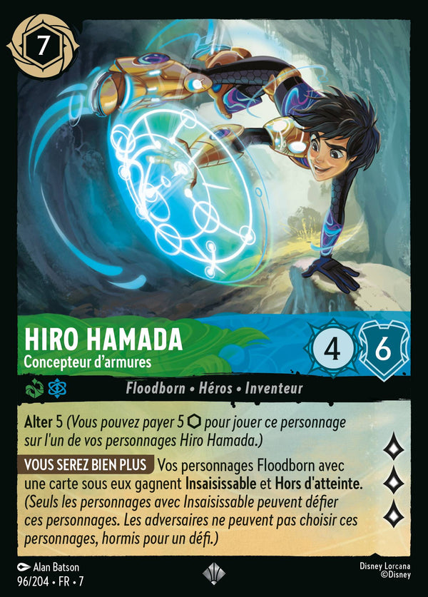 Hiro Hamada - Concepteur d'armures — Carte Disney Lorcana 96 L'île d'Archazia