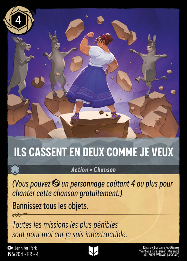 Ils cassent en deux comme je veux — Carte Disney Lorcana 196 Le Retour d'Ursula