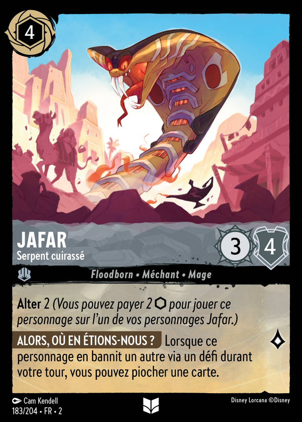 Jafar - Serpent cuirassé — Carte Disney Lorcana 183 L'Ascension des Floodborn