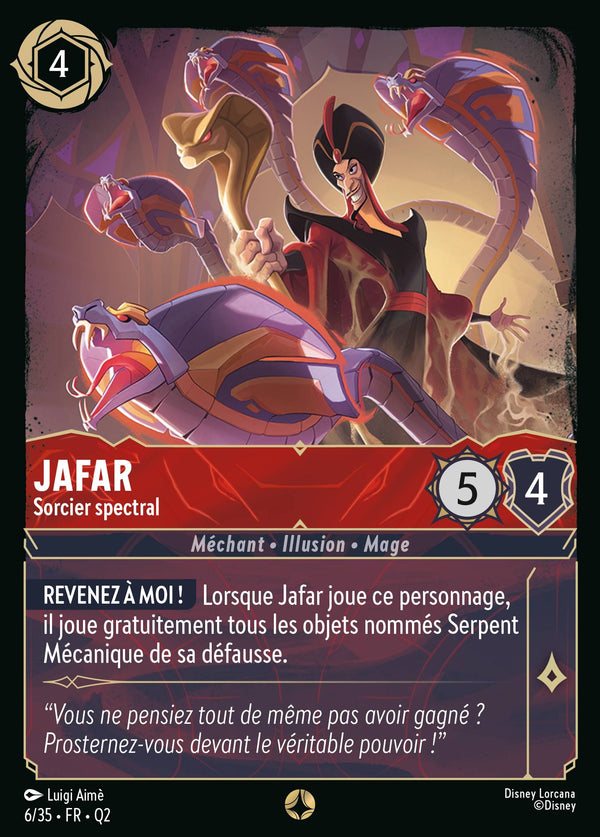 Jafar - Sorcier spectral — Carte Disney Lorcana 6 Quête des Illumineurs: Vol au palais