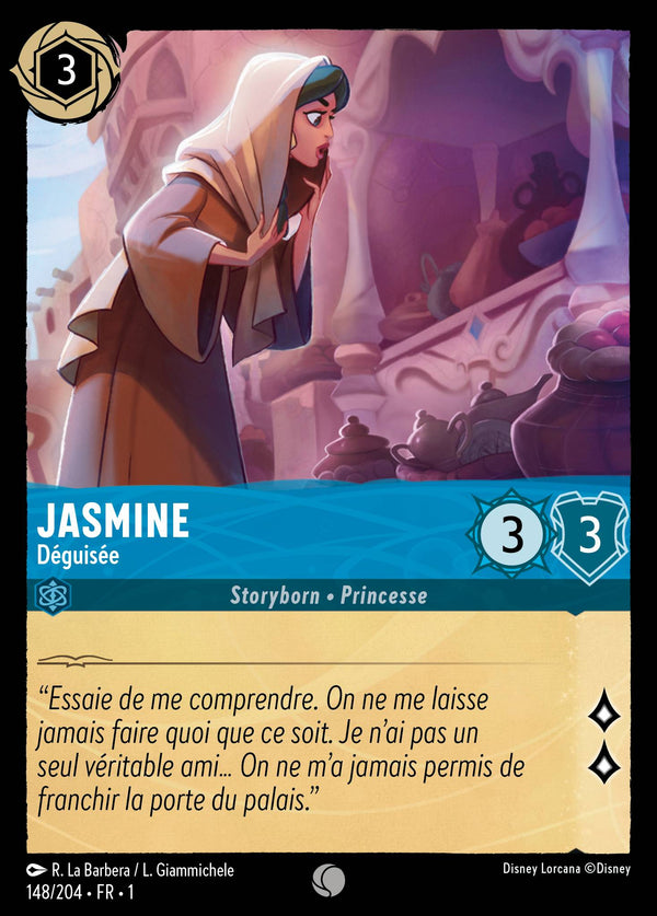 Jasmine - Déguisée — Carte Disney Lorcana 148 Premier Chapitre