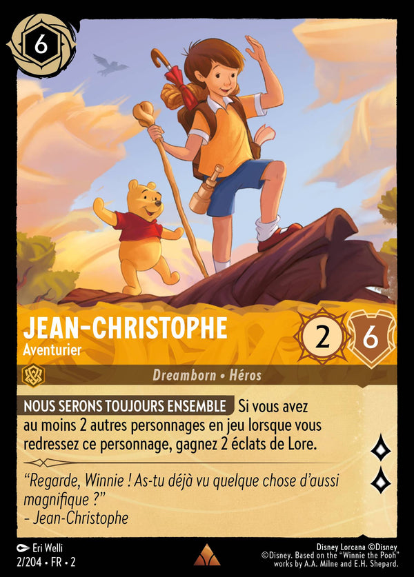 Jean-Christophe - Aventurier — Carte Disney Lorcana 2 L'Ascension des Floodborn