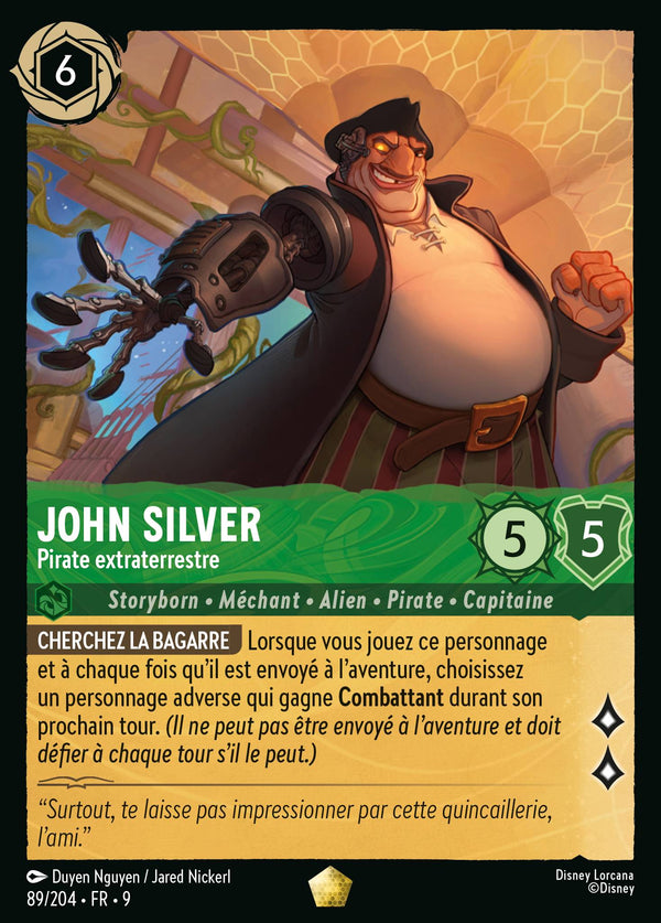 John Silver - Pirate extraterrestre — Carte Disney Lorcana 89 Fabuleux