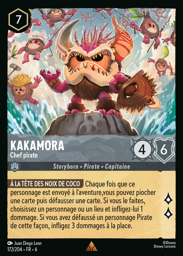 Kakamora - Chef pirate — Carte Disney Lorcana 172 La Mer Azurite