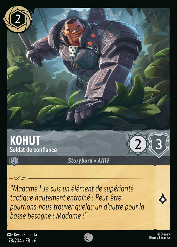 Kohut - Soldat de confiance — Carte Disney Lorcana 178 La Mer Azurite