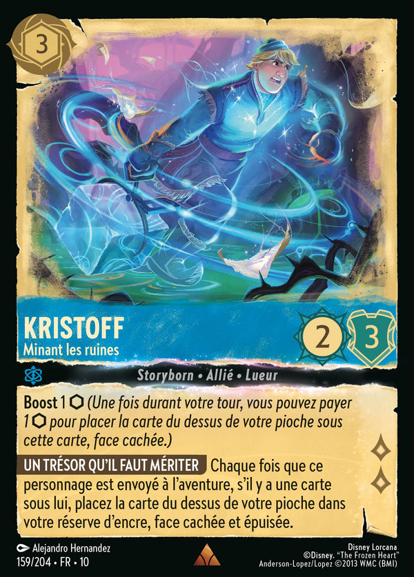 Kristoff - Minant les ruines — Carte Disney Lorcana 159 Lueurs dans les Profondeurs