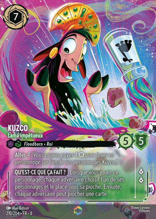 Kuzco - Lama impétueux — Carte Disney Lorcana 210 Le Règne de Jafar