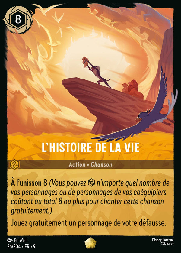 L'histoire de la vie — Carte Disney Lorcana 26 Fabuleux