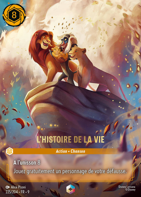 L'histoire de la vie — Carte Disney Lorcana 225 Fabuleux