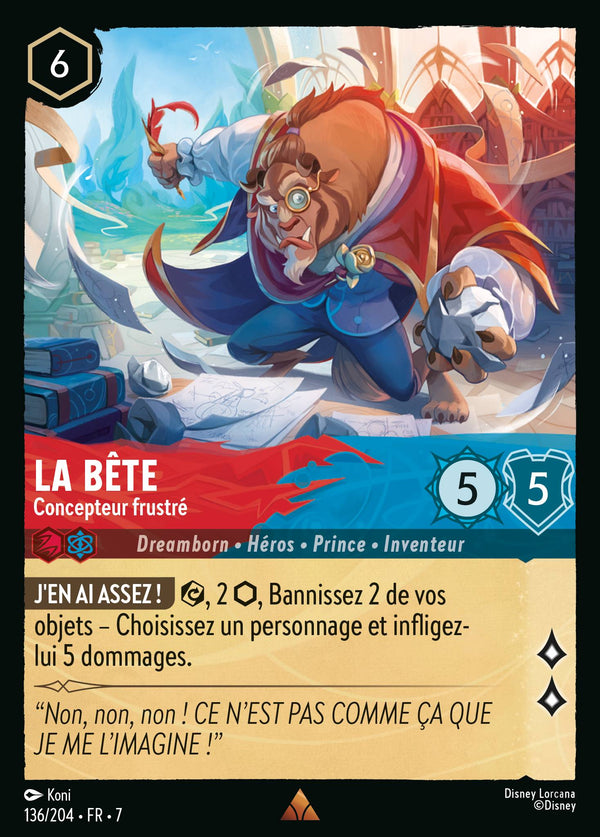 La Bête - Concepteur frustré — Carte Disney Lorcana 136 L'île d'Archazia