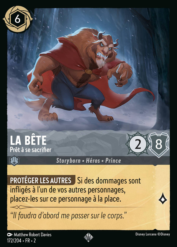 La Bête - Prêt à se sacrifier — Carte Disney Lorcana 172 L'Ascension des Floodborn