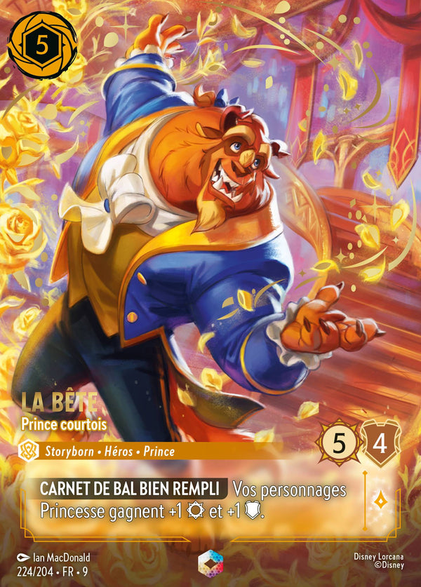 La Bête - Prince courtois — Carte Disney Lorcana 224 Fabuleux