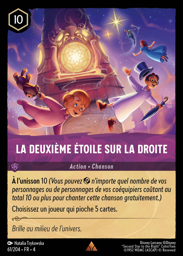 La Deuxième Étoile sur la Droite — Carte Disney Lorcana 61 Le Retour d'Ursula