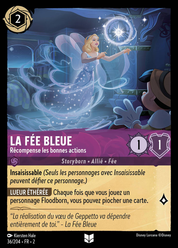 La Fée Bleue - Récompense les bonnes actions — Carte Disney Lorcana 36 L'Ascension des Floodborn