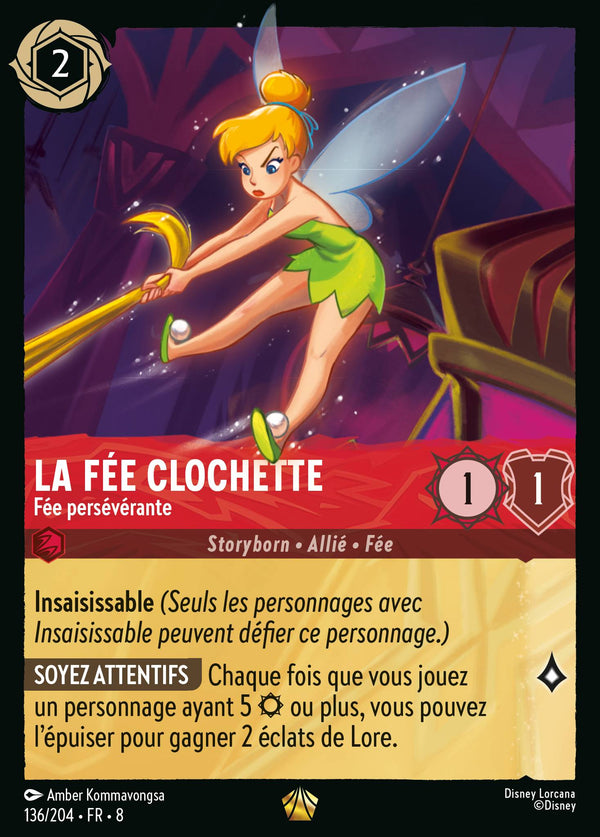 La Fée Clochette - Fée insistante — Carte Disney Lorcana 136 Le Règne de Jafar