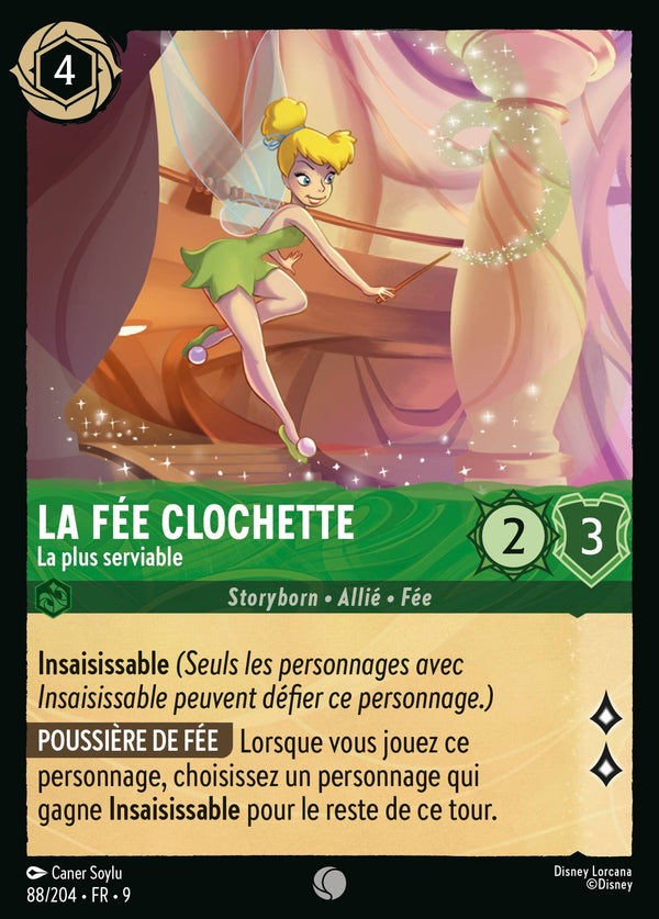 La Fée Clochette - La plus serviable — Carte Disney Lorcana 88 Fabuleux