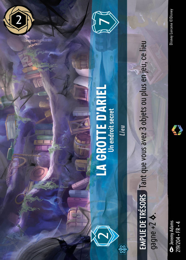 La Grotte d'Ariel - Un endroit secret — Carte Disney Lorcana 219 Le Retour d'Ursula