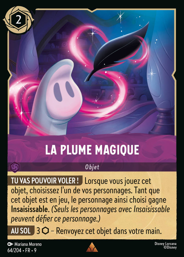 La plume magique — Carte Disney Lorcana 64 Fabuleux
