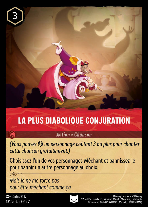 La plus diabolique conjuration — Carte Disney Lorcana 131 L'Ascension des Floodborn