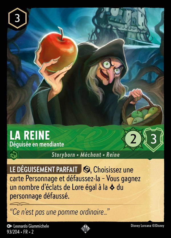 La Reine - Déguisée en mendiante — Carte Disney Lorcana 93 L'Ascension des Floodborn
