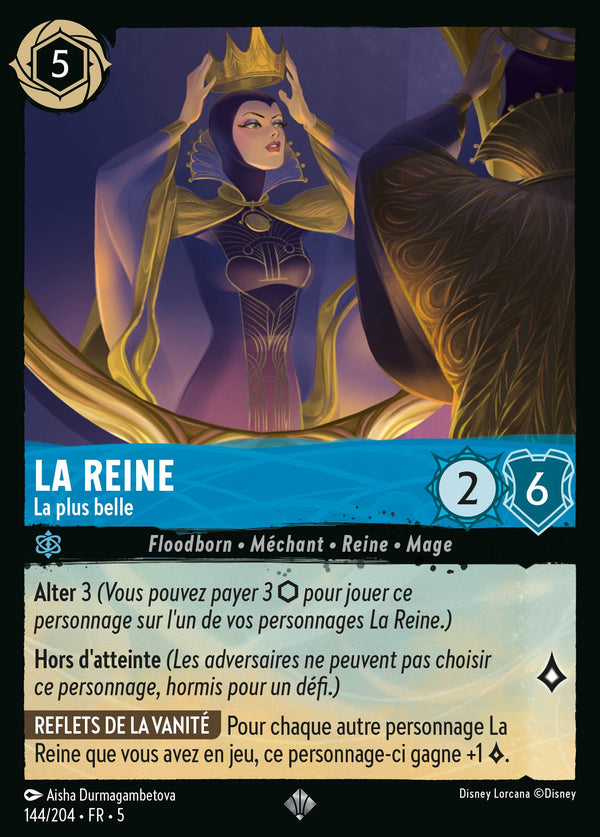 La Reine - La plus belle — Carte Disney Lorcana 144 Ciel Scintillant