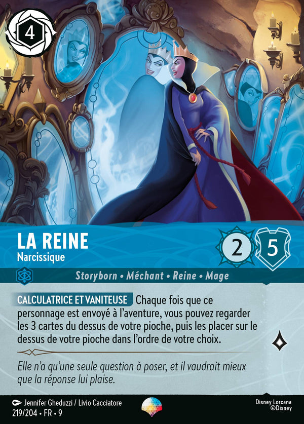 La Reine - Narcissique — Carte Disney Lorcana 219 Fabuleux