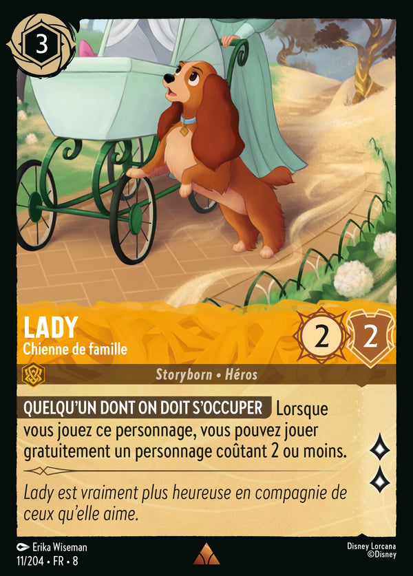 Lady - Chienne de famille — Carte Disney Lorcana 11 Le Règne de Jafar