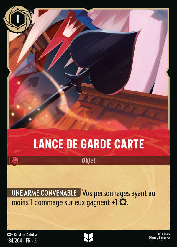 Lance de Garde carte — Carte Disney Lorcana 134 La Mer Azurite