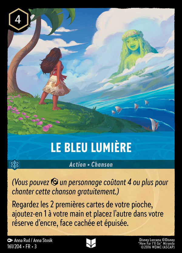 Le bleu lumière — Carte Disney Lorcana 161 Les Terres d'Encres