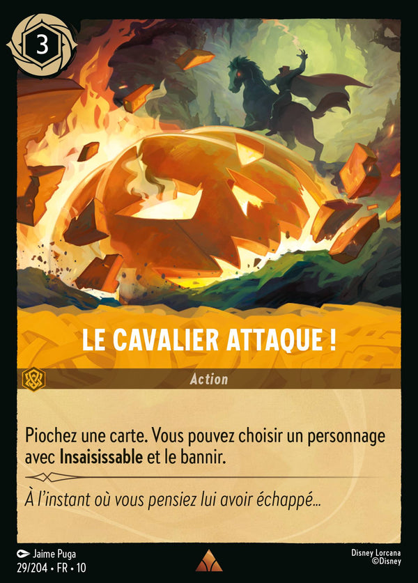 Le Cavalier attaque ! — Carte Disney Lorcana 29 Lueurs dans les Profondeurs