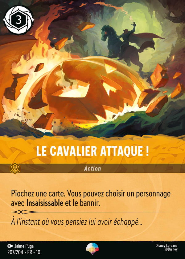 Le Cavalier attaque ! — Carte Disney Lorcana 207 Lueurs dans les Profondeurs