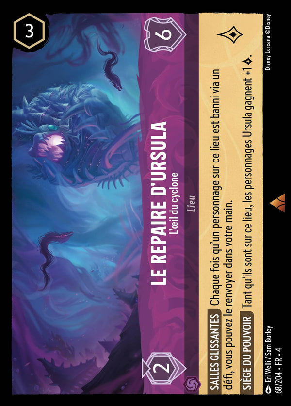 Le Repaire d'Ursula - L'œil du cyclone — Carte Disney Lorcana 68 Le Retour d'Ursula