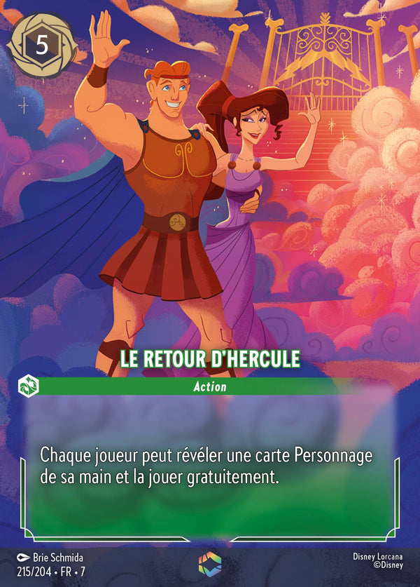 Le retour d'Hercule — Carte Disney Lorcana 215 L'île d'Archazia