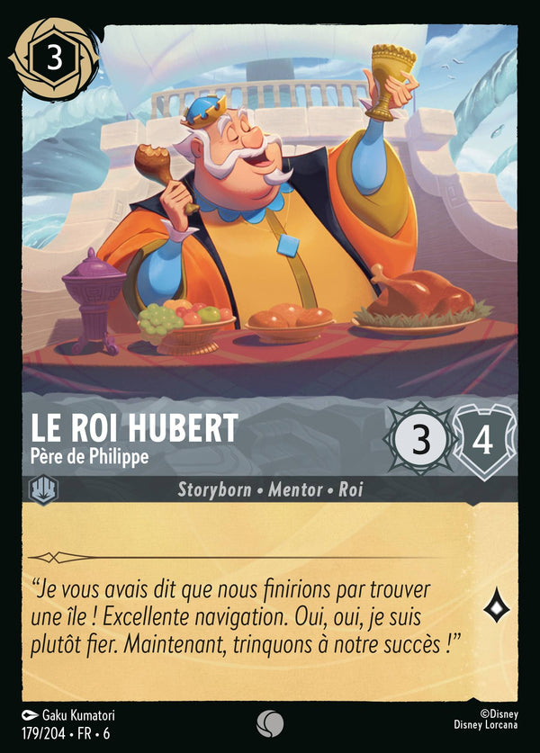 Le Roi Hubert - Père de Philippe — Carte Disney Lorcana 179 La Mer Azurite