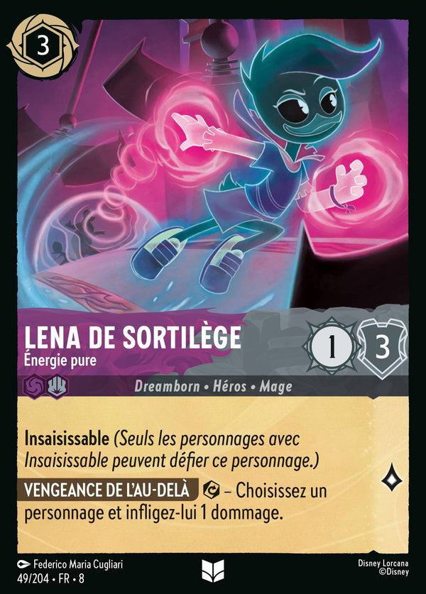 Lena de Sortilège - Énergie pure — Carte Disney Lorcana 49 Le Règne de Jafar