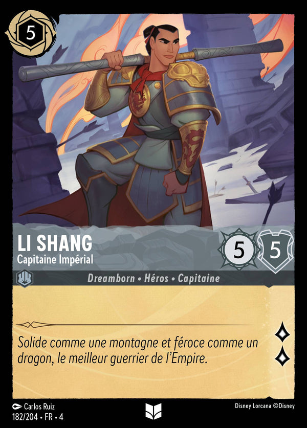 Li Shang - Capitaine Impérial — Carte Disney Lorcana 182 Le Retour d'Ursula