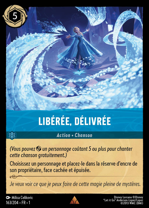 Libérée, délivrée — Carte Disney Lorcana 163 Premier Chapitre