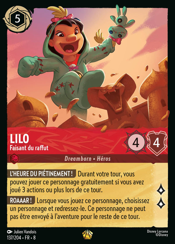 Lilo - Faisant du raffut — Carte Disney Lorcana 137 Le Règne de Jafar