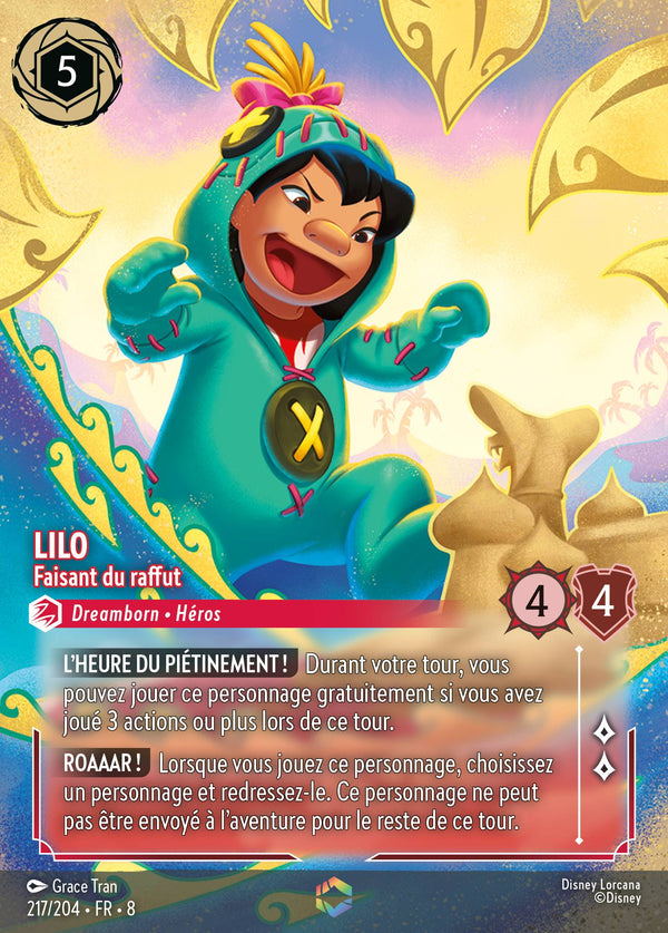 Lilo - Faisant du raffut — Carte Disney Lorcana 217 Le Règne de Jafar