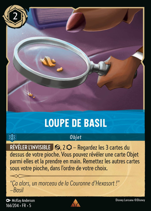 Loupe de Basil — Carte Disney Lorcana 166 Ciel Scintillant