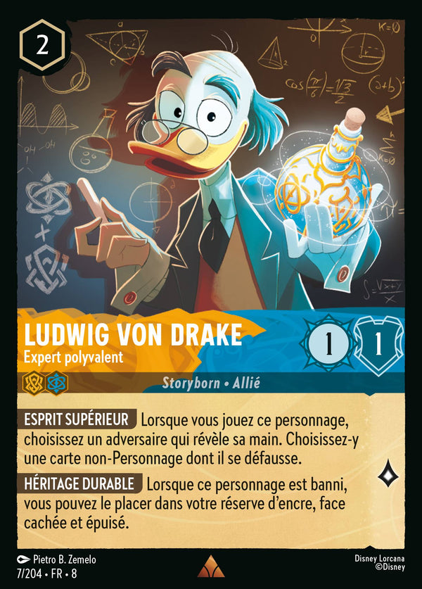 Ludwig von Drake - Expert polyvalent — Carte Disney Lorcana 7 Le Règne de Jafar