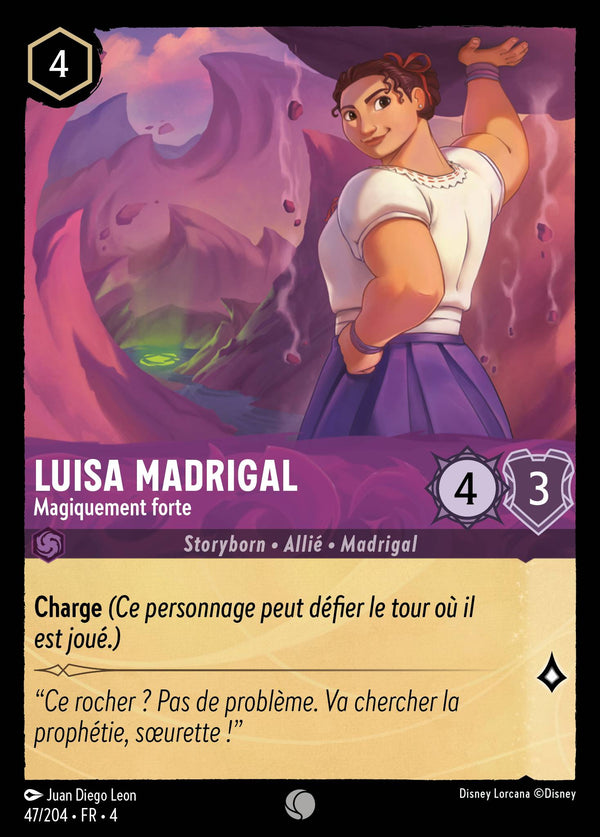 Luisa Madrigal - Magiquement forte — Carte Disney Lorcana 47 Le Retour d'Ursula