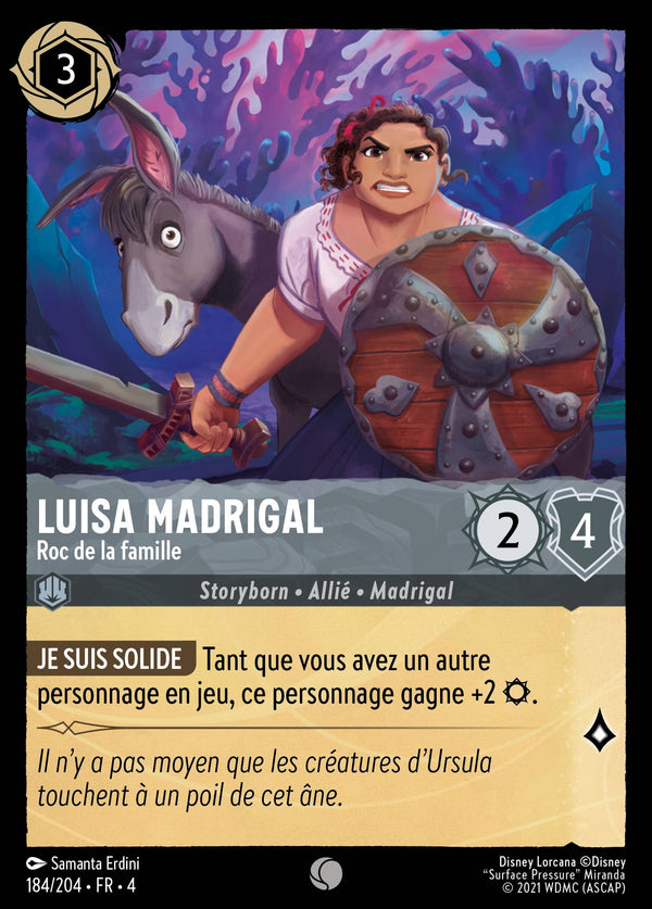 Luisa Madrigal - Roc de la famille — Carte Disney Lorcana 184 Le Retour d'Ursula