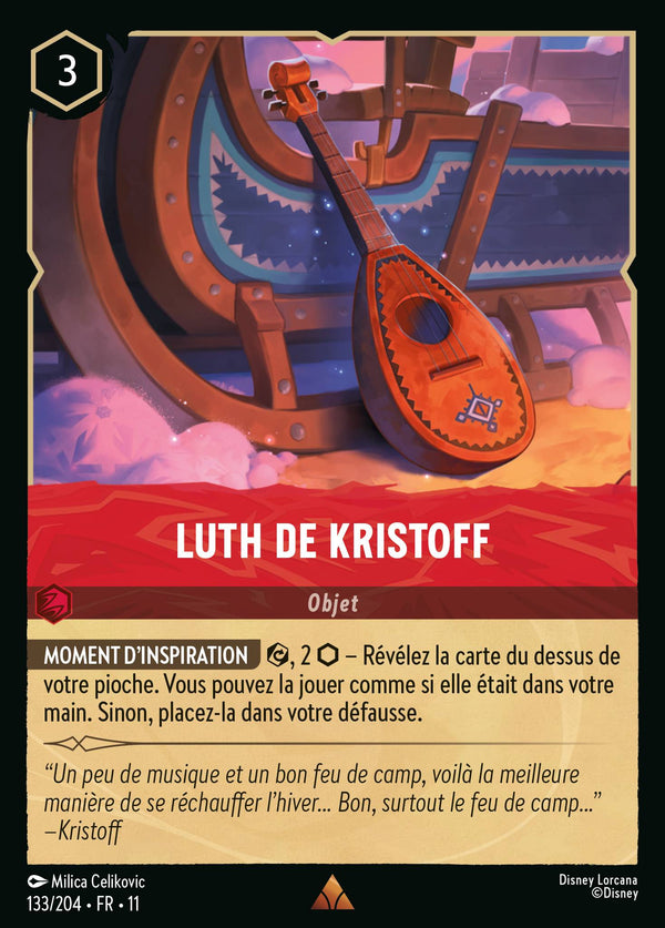 Luth de Kristoff — Carte Disney Lorcana 133 Givresort