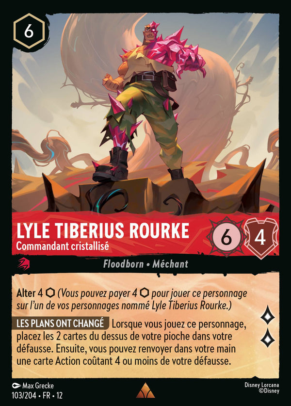 Lyle Tiberius Rourke - Commandant cristallisé — Carte Disney Lorcana 103 Contrées Inconnues